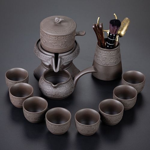 紫砂整套懒人防烫自动茶具套装 中式茶生活中的便捷美学
